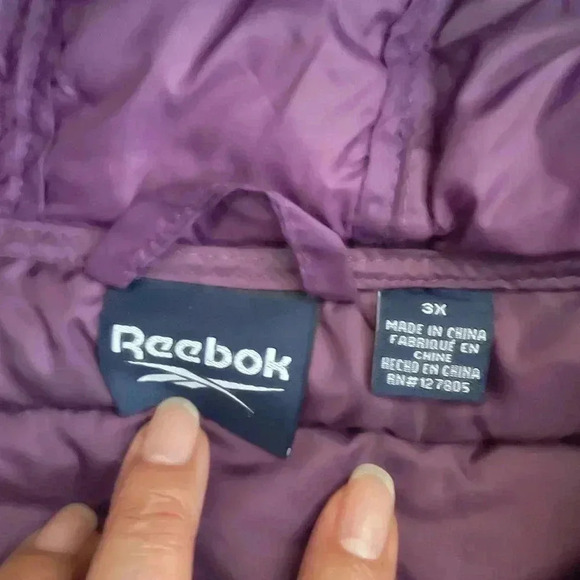 Reebok Women's Midweight Purple Puffer Coat sz 3 X - Picture 2 of 10